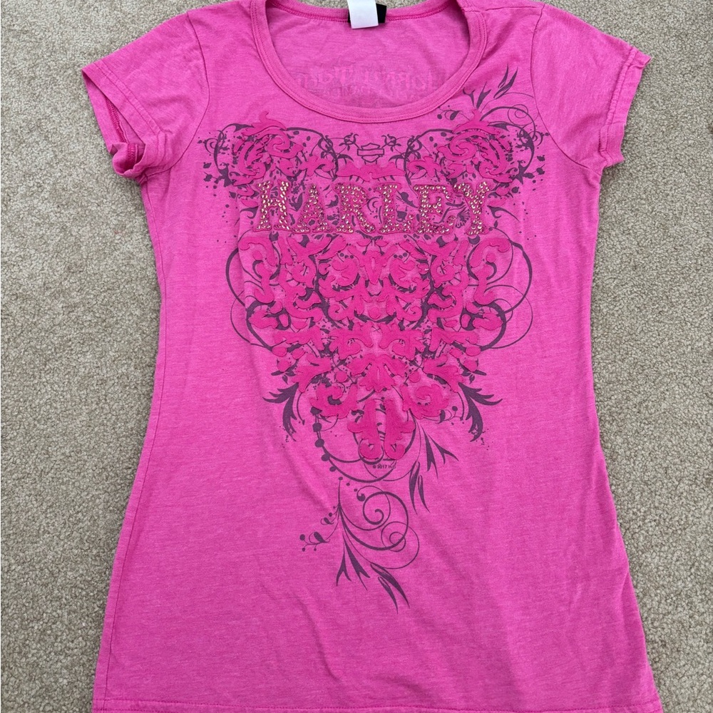 Pink Harley Davidson Body-con Top
